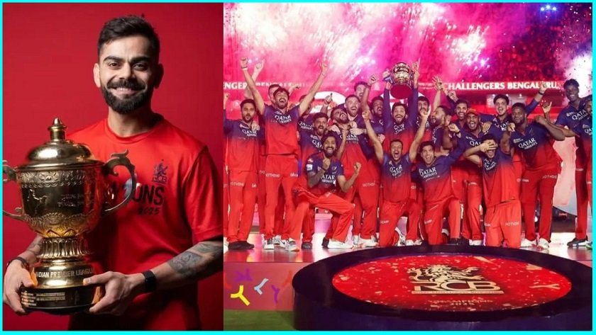 Virat Kohli with IPL trophy